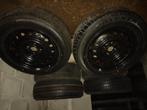 4 Autobanden met stalen velg merk Bridgestone 195/60R15, Auto-onderdelen, 15 inch, Banden en Velgen, Personenwagen, Ophalen