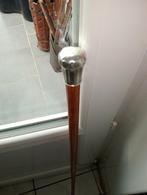 Ancienne Canne argent et jonc de Malacca 91 cm, Divers, Enlèvement ou Envoi