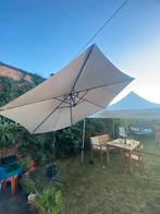 Parasol met voet van 3m is beetje los van boven, Ophalen, Gebruikt