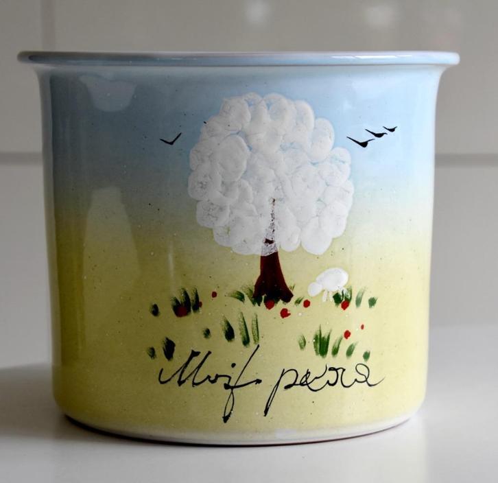 Pot de fleurs peint à la main, Antiquités & Art, Antiquités | Céramique & Poterie, Enlèvement