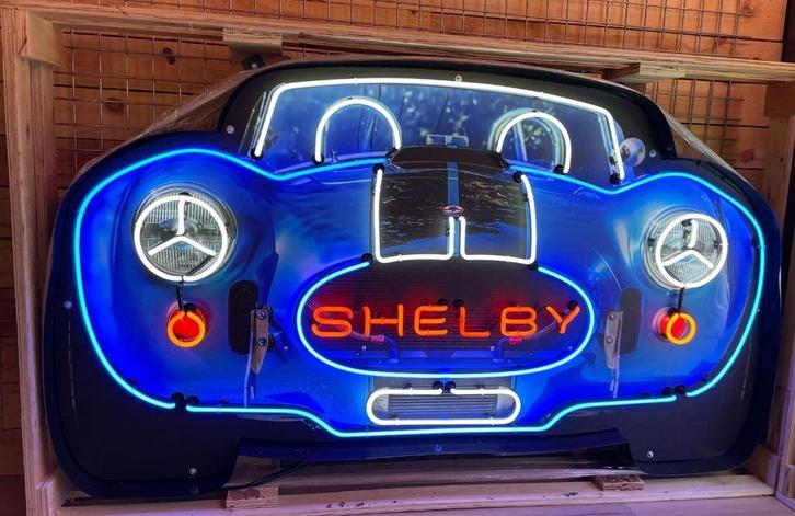 AC Cobra shelby neon licht reclame USA garage showroom neons, Verzamelen, Merken en Reclamevoorwerpen, Nieuw, Lichtbak of (neon) lamp