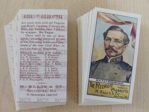 Generals of the Late Civil War complete set 25 chromos REPRO, Verzamelen, Foto's en Prenten, Overige onderwerpen, 1980 tot heden