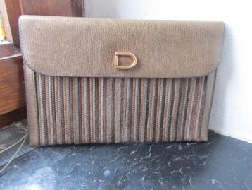 DELVAUX Wallet - portemonnee van geweven leer met logo beschikbaar voor biedingen