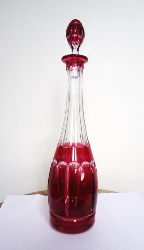 Cristal rouge Carafe Val Saint Lambert antique💎✨😍💑🎁👌, Antiquités & Art, Antiquités | Verre & Cristal, Enlèvement ou Envoi