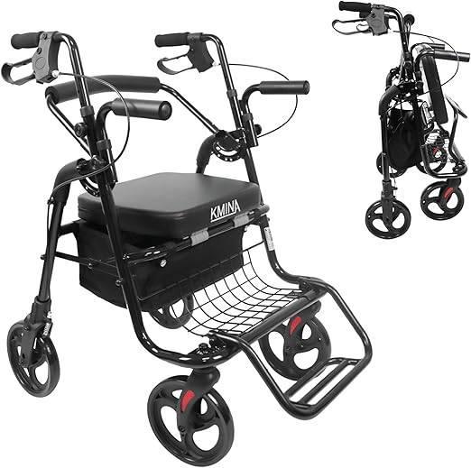 Rolstoel en rollator 2 in 1 | Nieuw, Diversen, Rolstoelen, Nieuw, Duwrolstoel, Inklapbaar, Verzenden