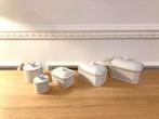 Lot de 5 boites blanches vintage en porcelaine, Antiek en Kunst, Antiek | Porselein, Ophalen