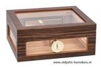 H155  ADORINI  HUMIDOR TREVISO DELUXE 75 SIGAREN EBBENHOUT, Verzamelen, Verzenden, Nieuw, Tabaksdoos of Verpakking