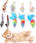Set van 9 pluche kattenspeelgoed met kattenkruid GRATIS LEV