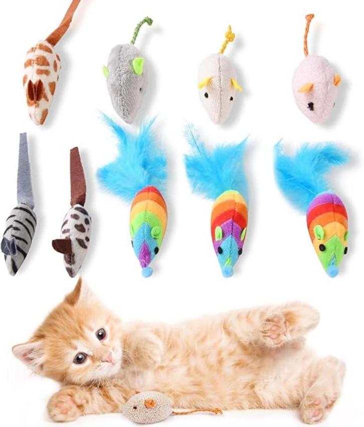 Set van 9 pluche kattenspeelgoed met kattenkruid GRATIS LEV, Dieren en Toebehoren, Kattenspeelgoed, Nieuw, Overig speelgoed, Verzenden