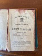 Livret de mariage de 1920, Antiquités & Art, Antiquités | Livres & Manuscrits