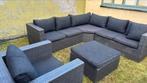 Loungebank tuinset met kussens, Tuin en Terras, Ophalen, Kunststof, 6 zitplaatsen, Loungeset