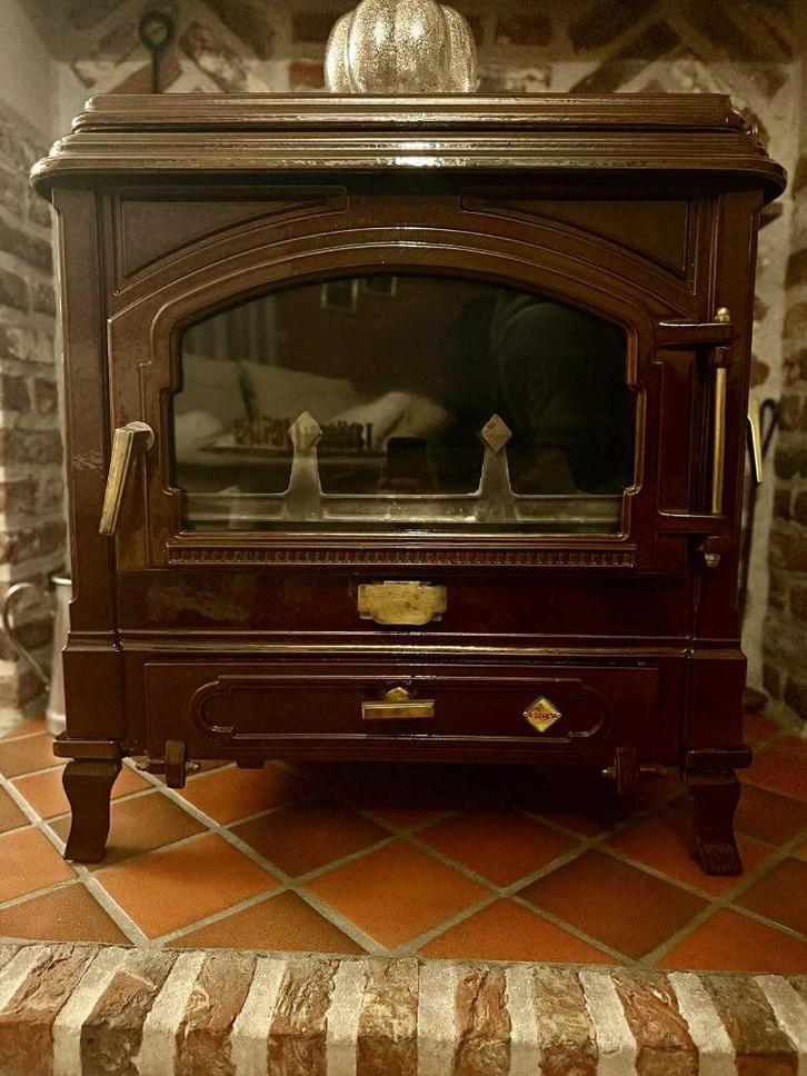 Rustieke hout- en kolenkachel met kookplaat, Huis en Inrichting, Kachels, Zo goed als nieuw, Vrijstaand, Houtkachel, Hout, Ophalen