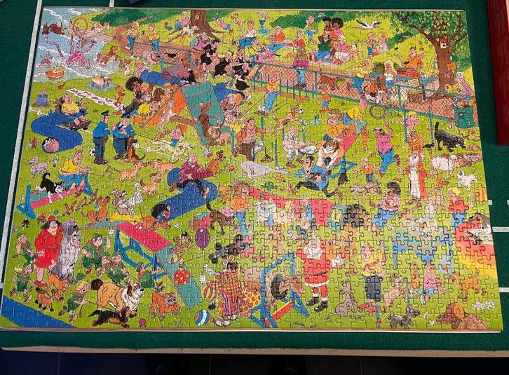 Puzzel Jan Van Haasteren - Hondenparcours, Hobby en Vrije tijd, Denksport en Puzzels, Zo goed als nieuw, Legpuzzel, 500 t/m 1500 stukjes