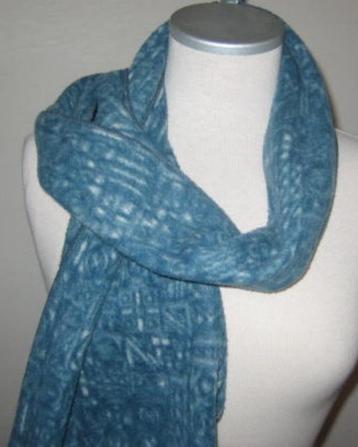 Blauwe sjaal fleece