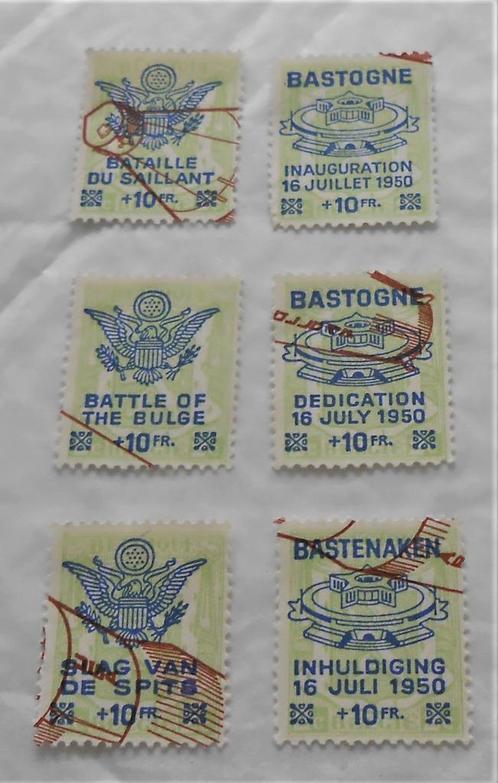 6 timbres Bastogne - 3 langues différentes - dernière série, Timbres & Monnaies, Timbres | Europe | Belgique, Affranchi, Autre