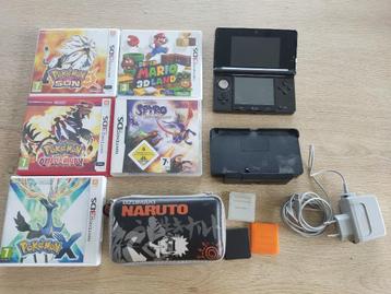 nintendo 3DS + 5 spellen + case + oplader + docking station  beschikbaar voor biedingen