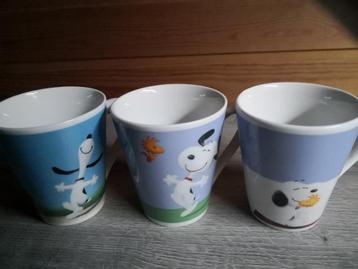 3 delige mokkenset Snoopy  beschikbaar voor biedingen