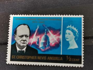 Saint Christophe-Nevis-Anguilla 1966 - Winston Churchill **, Enlèvement ou Envoi, Non oblitéré, Amérique centrale