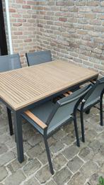 Tuintafel met stoelen, Tuin en Terras, Tuintafels, Ophalen, Zo goed als nieuw