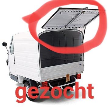 Gezocht; achterklep / huif Piaggio ape 50 beschikbaar voor biedingen
