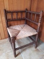 hoek  bijzetstoel, Huis en Inrichting, Ophalen, Riet of Rotan, Bruin, Zo goed als nieuw