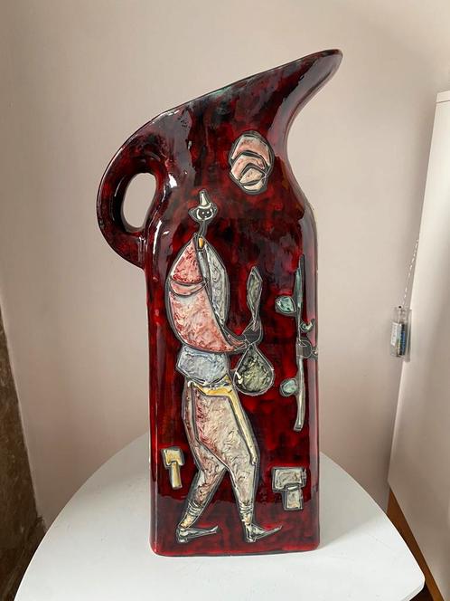 Luigi Santi vintage keramische vaas, Antiek en Kunst, Antiek | Keramiek en Aardewerk, Ophalen of Verzenden
