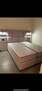 Royale boxspring met licht en usb VASTE PRIJS, Ophalen, Tweepersoons, Zo goed als nieuw, 200 cm