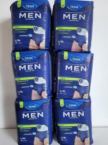 6 tena men active fit pants plus incontinentie broekjes L/XL beschikbaar voor biedingen