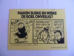 MAKEN SUSKE EN WISKE DE BOEL ONVEILIG ILLEGALE UIT 1991, Boeken, Stripverhalen, Verzenden, Willy Vandersteen, Eén stripboek, Zo goed als nieuw