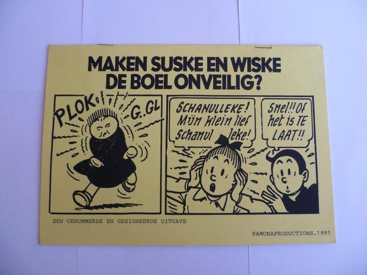 MAKEN SUSKE EN WISKE DE BOEL ONVEILIG ILLEGALE UIT 1991, Boeken, Stripverhalen, Zo goed als nieuw, Eén stripboek, Verzenden