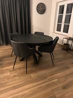 Tafel zwart mango hout, Huis en Inrichting, Tafels | Eettafels, Ophalen, Zo goed als nieuw