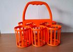 Vintage oranje flessendrager, Ophalen of Verzenden