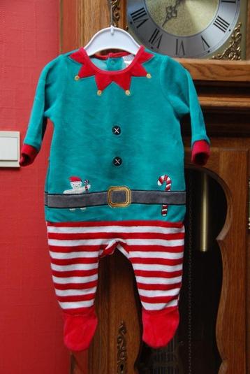 Carnaval Pyjama Onésie Lutin en velours T68cm comme NEUF!