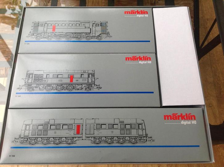 Marklin 37203 Set Diesellocs Uhrahnen digitaal, Hobby en Vrije tijd, Modeltreinen | H0, Zo goed als nieuw, Locomotief, Wisselstroom