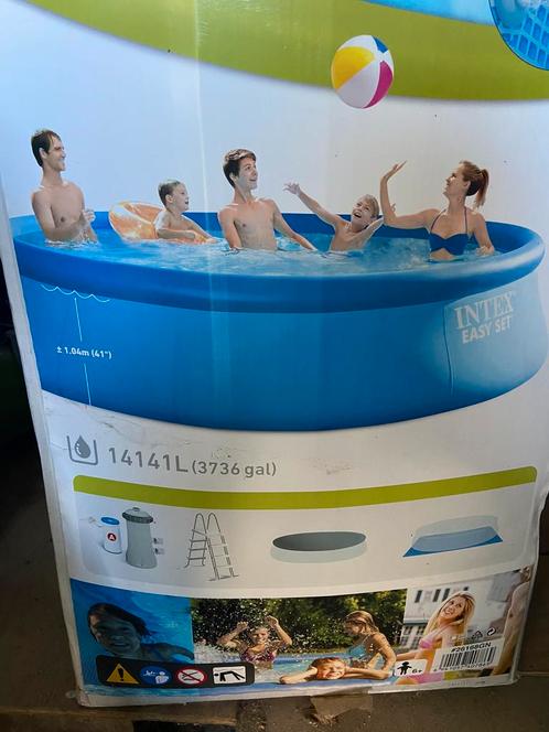 Piscine de +-4m60 de diamètre + kit aspirateur de nettoyage, Tuin en Terras, Zwembaden, Zo goed als nieuw, Ophalen