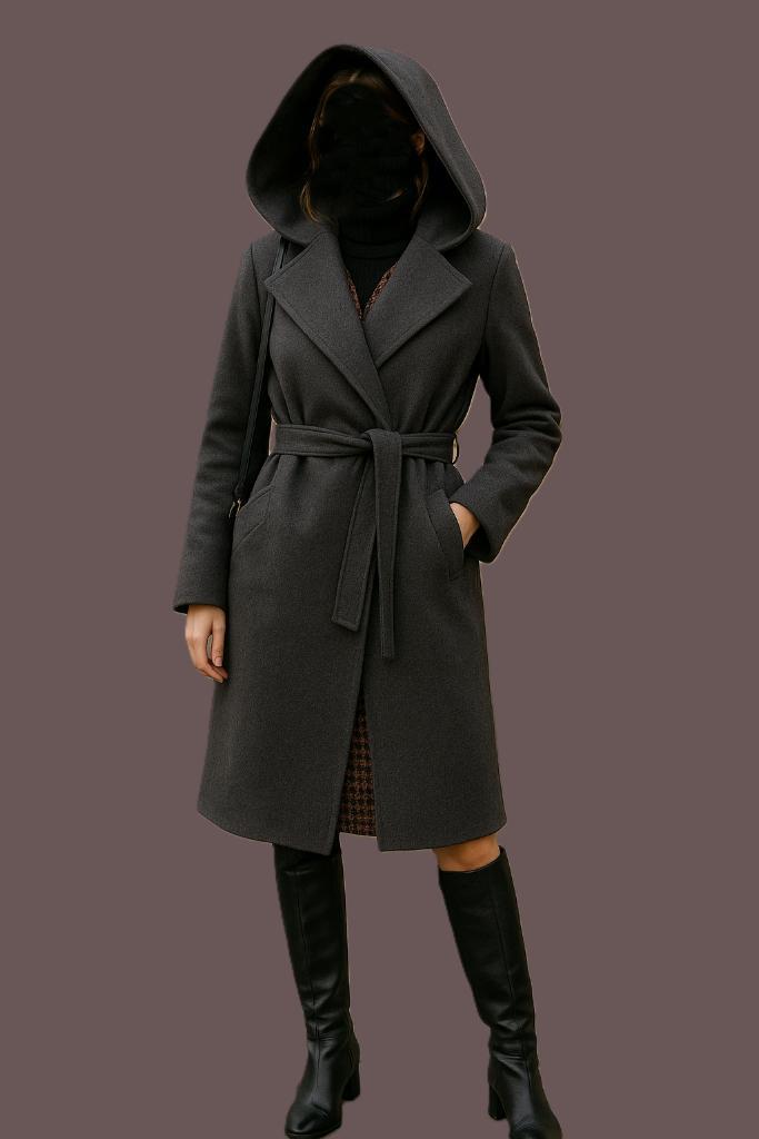 Wollen mantel van Intrend Max Mara maat 34/36, Kleding | Dames, Jassen | Winter, Zo goed als nieuw, Maat 34 (XS) of kleiner, Grijs