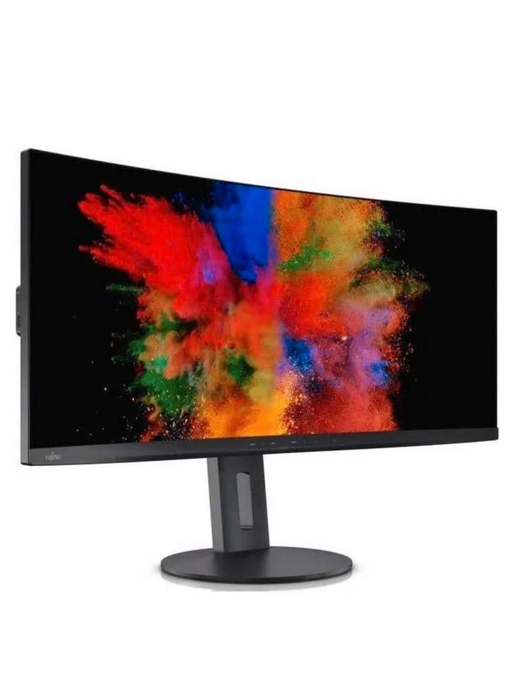 Display Fujitsu P34-9 US Curved, 34”, Black, Computers en Software, Monitoren, Nieuw, 101 t/m 150 Hz, DisplayPort, HDMI, Ultrawide