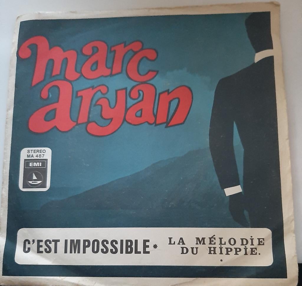 Vinyl 45trs- Marc aryan - c'est impossible, Ophalen of Verzenden, Gebruikt
