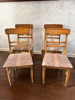 4 stoelen grenen hout, Antiek en Kunst, Ophalen