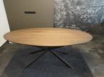 Ovale eettafel, Ophalen, Teakhout, 50 tot 100 cm, Zo goed als nieuw