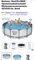 Piscine hors sol ronde Steel Pro Max 427 x 122 cm, Comme neuf, Enlèvement ou Envoi