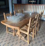 table de salle a manger avec chaises, Maison & Meubles, Bois massif, Enlèvement, Utilisé, 4 à 6 chaises