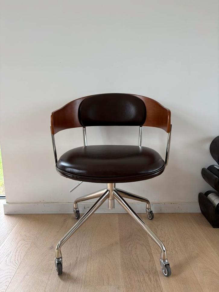 Design bureaustoel met wielen, Maison & Meubles, Chaises de bureau, Comme neuf, Chaise de bureau, Enlèvement