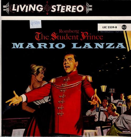 vinyl  lp   -   Mario Lanza – The Student Prince, CD & DVD, Vinyles | Autres Vinyles, Autres formats, Enlèvement ou Envoi