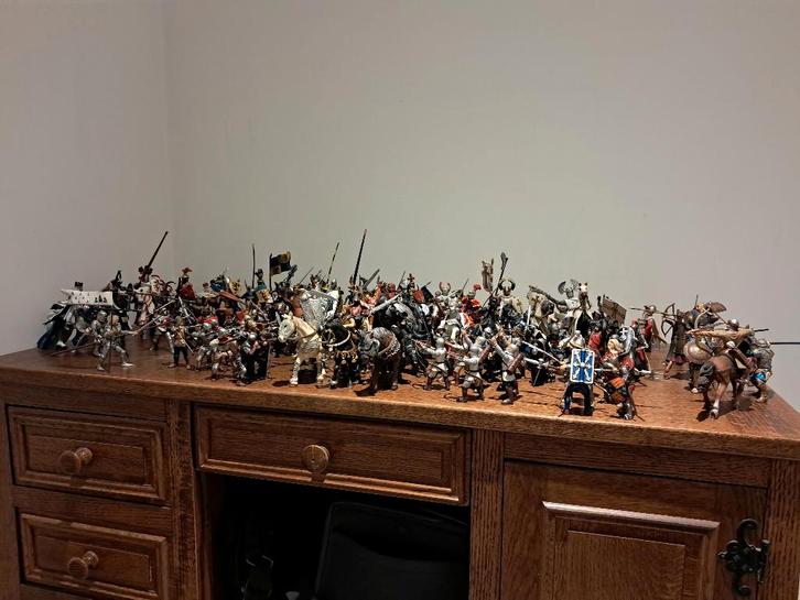 Grande collection de chevaliers Schleich (> 130) + chateau.., Collections, Jouets, Comme neuf, Enlèvement