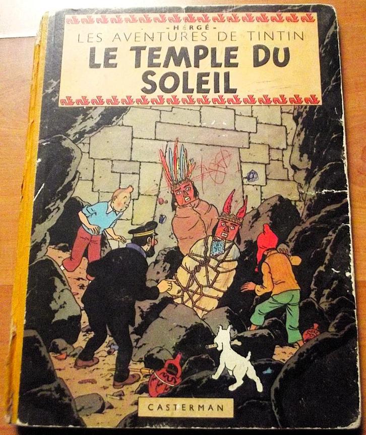 BD TINTIN - "Le Temple du Soleil" 1949, Boeken, Stripverhalen, Gelezen, Eén stripboek, Ophalen of Verzenden