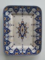 Prachtige grote antieke porseleinen schaal Sarreguemines, Enlèvement ou Envoi