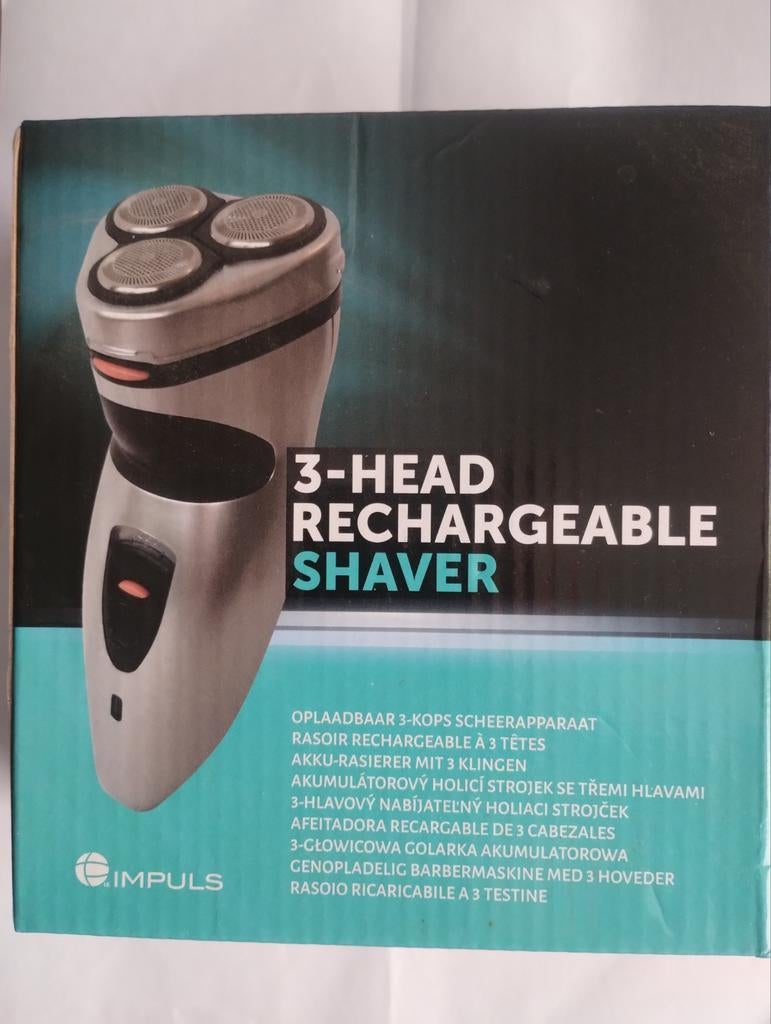 Oplaadbaar scheerapparaat met 3 koppen, impuls, Ophalen
