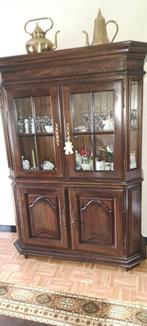 Vitrine kast, Huis en Inrichting, Ophalen, 100 tot 150 cm, Eikenhout, Oud