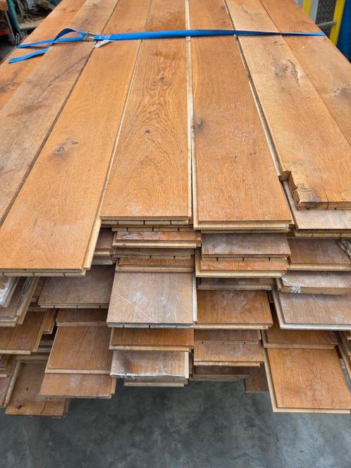 Massief eiken vloer 40m2, Doe-het-zelf en Bouw, Vloerdelen en Plavuizen, Gebruikt, Vloerdelen of -planken, Hout, 150 cm of meer